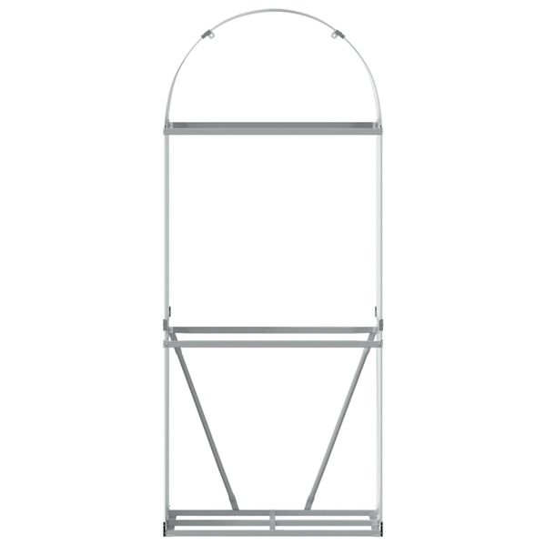 vidaXL ezüstszínű horganyzott acél rönktartó 80 x 45 x 190 cm