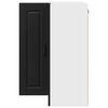 vidaXL Konyhaszekr&eacute;ny polcokkal ajt&oacute;val Fekete 57 x 57 x 80 cm Faanyag