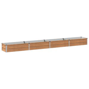 vidaXL Emelt kert &aacute;gy&aacute;s Fa barna 320 x 40 x 24 cm Horganyzott Ac&eacute;l