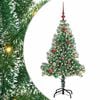 vidaXL Mű kar&aacute;csonyi fa h&oacute;val bor&iacute;tva LED f&eacute;nyekkel 150 LED-del 150 cm