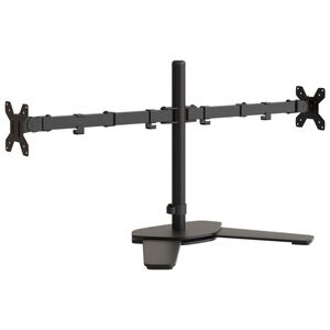 vidaXL dupla fekete ac&eacute;l monitor&aacute;llv&aacute;ny VESA 75/100 mm