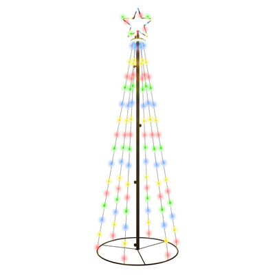 vidaXL kúp alakú karácsonyfa 108 színes LED-del 70 x 180 cm