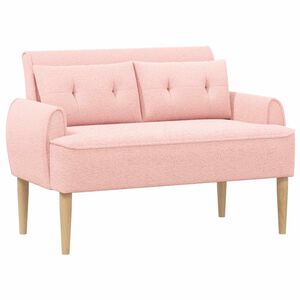 vidaXL Gombra tűz&ouml;tt loveseat R&oacute;zsasz&iacute;n 117 x 67 x 77 cm Boucl&eacute;