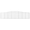 vidaXL 25 db íves horganyzott vas gabion kosár 400x30x80/100 cm
