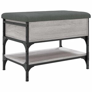 vidaXL sz&uuml;rke sonoma sz&iacute;nű szerelt fa cipőt&aacute;rol&oacute; pad 62 x 42 x 45 cm