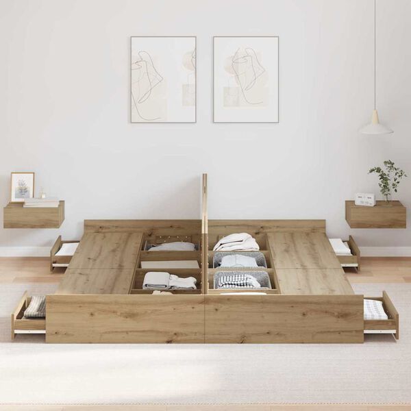 vidaXL &Aacute;gykeret t&aacute;rol&oacute;val fi&oacute;kkal Artisan t&ouml;lgy 200 x 200 cm Faanyag