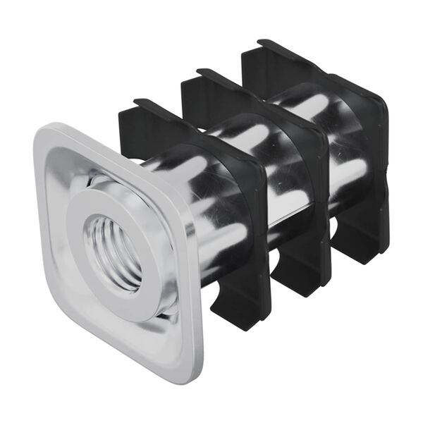 vidaXL Menetes csőbet&eacute;t 12 pcs Fekete &eacute;s Ez&uuml;st 15,8 x 15,8 x 22,5 mm