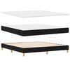 vidaXL Boxspring ágy matraccal matracmal Fekete 180 x 200 cm szövet