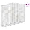 vidaXL 10 db &iacute;ves horganyzott vas gabion kos&aacute;r 300x50x220/240 cm