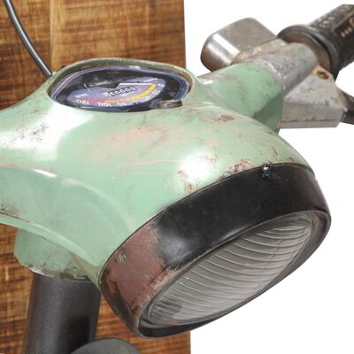 vidaXL robogó-kialakítású vas és tömör mangófa fali lámpa
