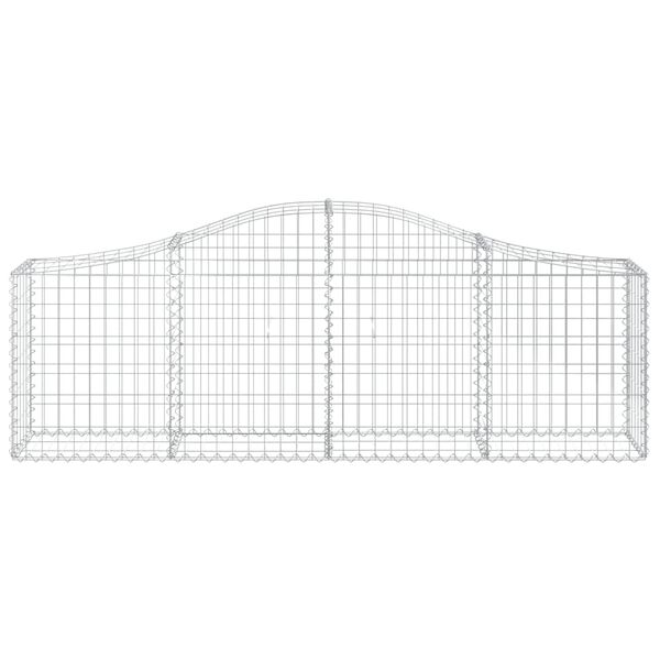 vidaXL 10 db &iacute;ves horganyzott vas gabion kos&aacute;r 200x30x60/80 cm