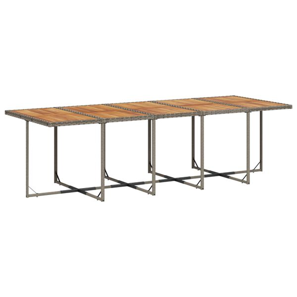 vidaXL 11 r&eacute;szes sz&uuml;rke polyrattan kerti &uuml;lőgarnit&uacute;ra p&aacute;rn&aacute;kkal