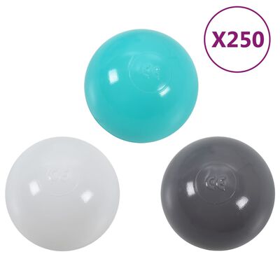 vidaXL többszínű gyerekjátszósátor 250 labdával 255 x 80 x 100 cm