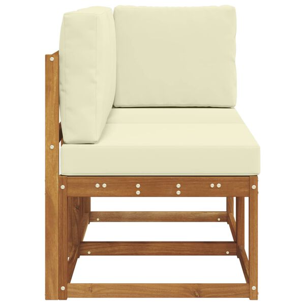 vidaXL K&uuml;lt&eacute;ri k&ouml;z&eacute;pső &eacute;s sarok kanap&eacute; p&aacute;rn&aacute;val 2 Darab T&ouml;m&ouml;r Ak&aacute;cfa