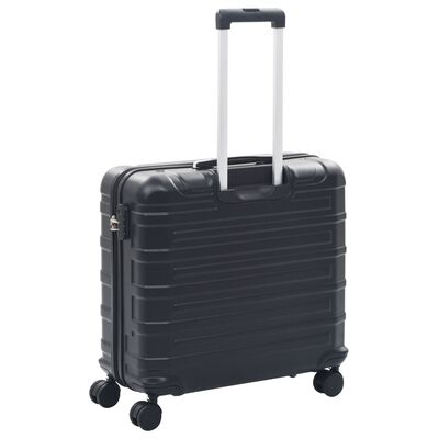 vidaXL 2 db fekete keményfalú ABS gurulós bőrönd