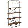 vidaXL K&ouml;nyvespolc 5 szintes 100 x 35 x 175,5 cm PB F&uuml;st&ouml;s T&ouml;lgy