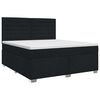 vidaXL Boxspring &aacute;gy matraccal fejt&aacute;ml&aacute;val Fekete 140 x 190 cm Sz&ouml;vet