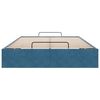 vidaXL Ottomán ágykeret matrac nélkül Sötétkék 120x200 cm bársony