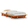 vidaXL viaszbarna t&ouml;m&ouml;r fenyőfa &aacute;gy matrac n&eacute;lk&uuml;l 90 x 190 cm
