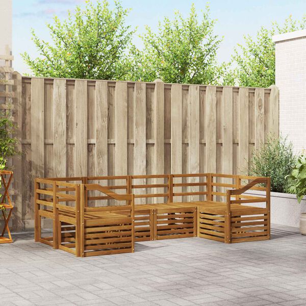 vidaXL &Uuml;lőgarnit&uacute;r&aacute;k 6 pcs Term&eacute;szetes T&ouml;m&ouml;r Ak&aacute;cfa