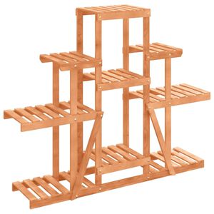 vidaXL t&ouml;m&ouml;r fenyőfa vir&aacute;gtart&oacute; &aacute;llv&aacute;ny 110 x 25 x 96 cm