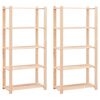 vidaXL 2 db 5-szintes t&ouml;m&ouml;r fenyőfa t&aacute;rol&oacute;polc 250 kg 80 x 38 x 170 cm