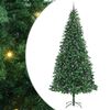 vidaXL Mű kar&aacute;csonyfa 300 LED-del Z&ouml;ld 300 cm PVC &eacute;s F&eacute;m &eacute;s Műanyag