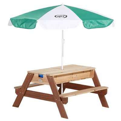 AXI Nick homokozó / vízi játék, piknikasztal esernyővel