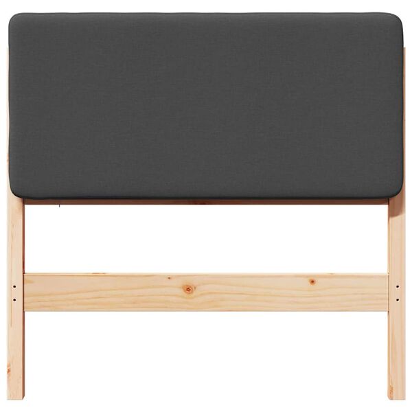 vidaXL K&aacute;rpitozott fejt&aacute;mla Barna &eacute;s s&ouml;t&eacute;tsz&uuml;rke 80 cm T&ouml;m&ouml;r fenyőfa