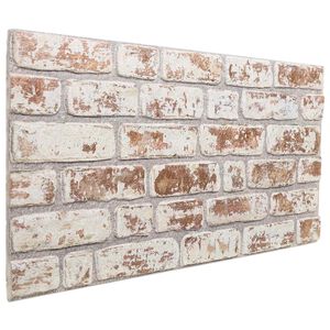 vidaXL Fali panelek 10 pcs Piros &eacute;s Feh&eacute;r 100 x 50 cm EPS Hab