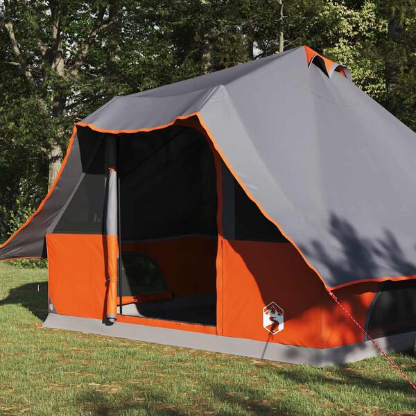vidaXL Tipi s&aacute;tor tetővel Sz&uuml;rke &eacute;s narancs 358 x 296 x 258 cm taft