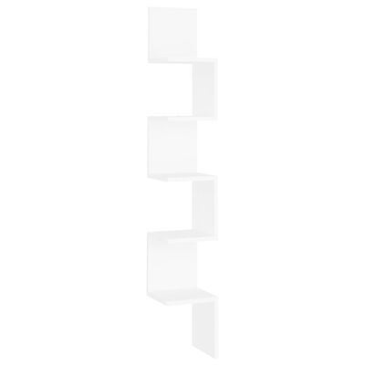 vidaXL fehér forgácslap fali sarokpolc 20 x 20 x 127,5 cm