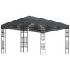 vidaXL antracitsz&uuml;rke pavilon LED f&eacute;nyf&uuml;z&eacute;rrel 3 x 4 m