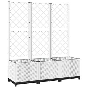 vidaXL feh&eacute;r polipropil&eacute;n r&aacute;csos kerti &uuml;ltetől&aacute;da 120 x 40 x 136 cm