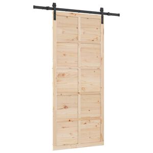 vidaXL Cs&uacute;sz&oacute; ajt&oacute; Term&eacute;szetes 80 x 208 cm T&ouml;m&ouml;r Fenyőfa