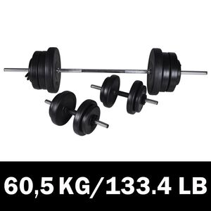 K&eacute;tkezes s&uacute;lyz&oacute; + 2 egykezes s&uacute;lyz&oacute; szett 60,5 kg