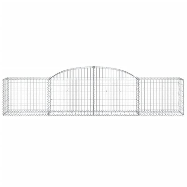 vidaXL 15 db íves horganyzott vas gabion kosár 300x50x60/80 cm