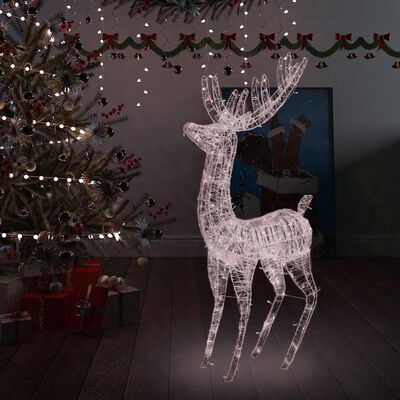 vidaXL meleg fehér XXL akril karácsonyi rénszarvas 250 LED-del 180 cm