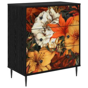 vidaXL Fi&oacute;kos szekr&eacute;ny GENNEP Liliom minta 66 x 36,5 x 76 cm