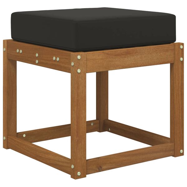 vidaXL K&uuml;lt&eacute;ri &uuml;lőp&aacute;rna Fekete 40 x 40 x 8 cm 100% poli&eacute;szter