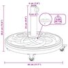 vidaXL Napernyőtalp Fekete &Oslash;38-48 mm PE &eacute;s beton &eacute;s vas