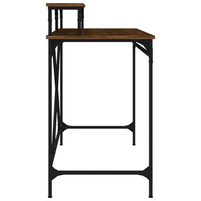 vidaXL barna tölgyszínű szerelt fa és vas íróasztal 100 x 50 x 90 cm