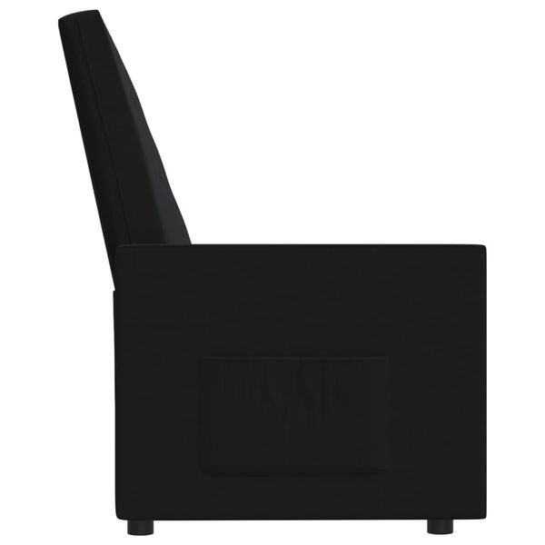 vidaXL k&eacute;tszem&eacute;lyes fekete sz&ouml;vet d&ouml;nthető sz&eacute;k