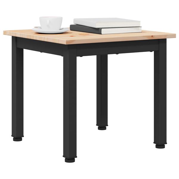 vidaXL Dohányzóasztal Fehér 60 x 50 x 36 cm Tömör fenyőfa