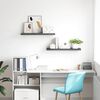 vidaXL 2 db magasf&eacute;nyű sz&uuml;rke MDF lebegő fali polc 80 x 23,5 x 3,8 cm