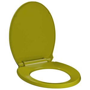 vidaXL z&ouml;ld ov&aacute;lis WC-&uuml;lőke lassan csuk&oacute;d&oacute; fed&eacute;llel