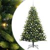 vidaXL Mesters&eacute;ges Hajl&iacute;tott Kar&aacute;csonyfa 300 LED-del Z&ouml;ld 180 cm