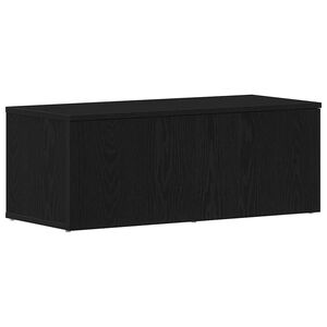 vidaXL TV szekr&eacute;ny 80x34x30 cm Fekete t&ouml;lgy Szerelt Fa