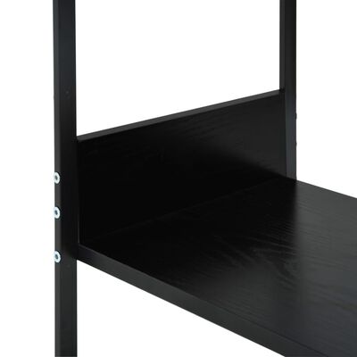 vidaXL fekete kisméretű álló szerelt fa könyvespolc 33,5x39,6x79,7 cm