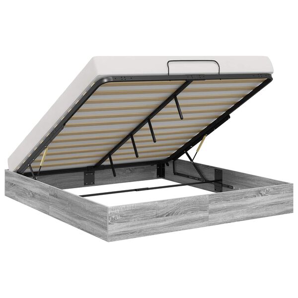 vidaXL Ottom&aacute;n &Aacute;gykeret Sz&uuml;rke Sonoma 193 x 120 x 25 cm Faforg&aacute;cslap